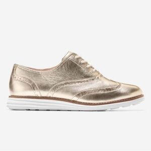 Cole Haan Gold Women's ØriginalGrand Wingtip Oxfords Sz 7
